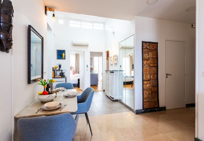 Kitchen open to the living room